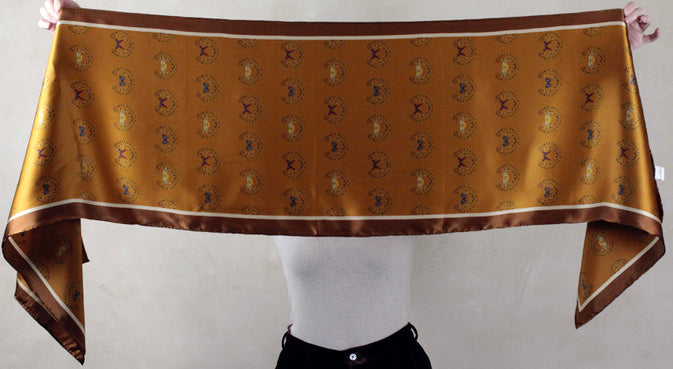 15"x75" Rosalie, Honey 100% Silk